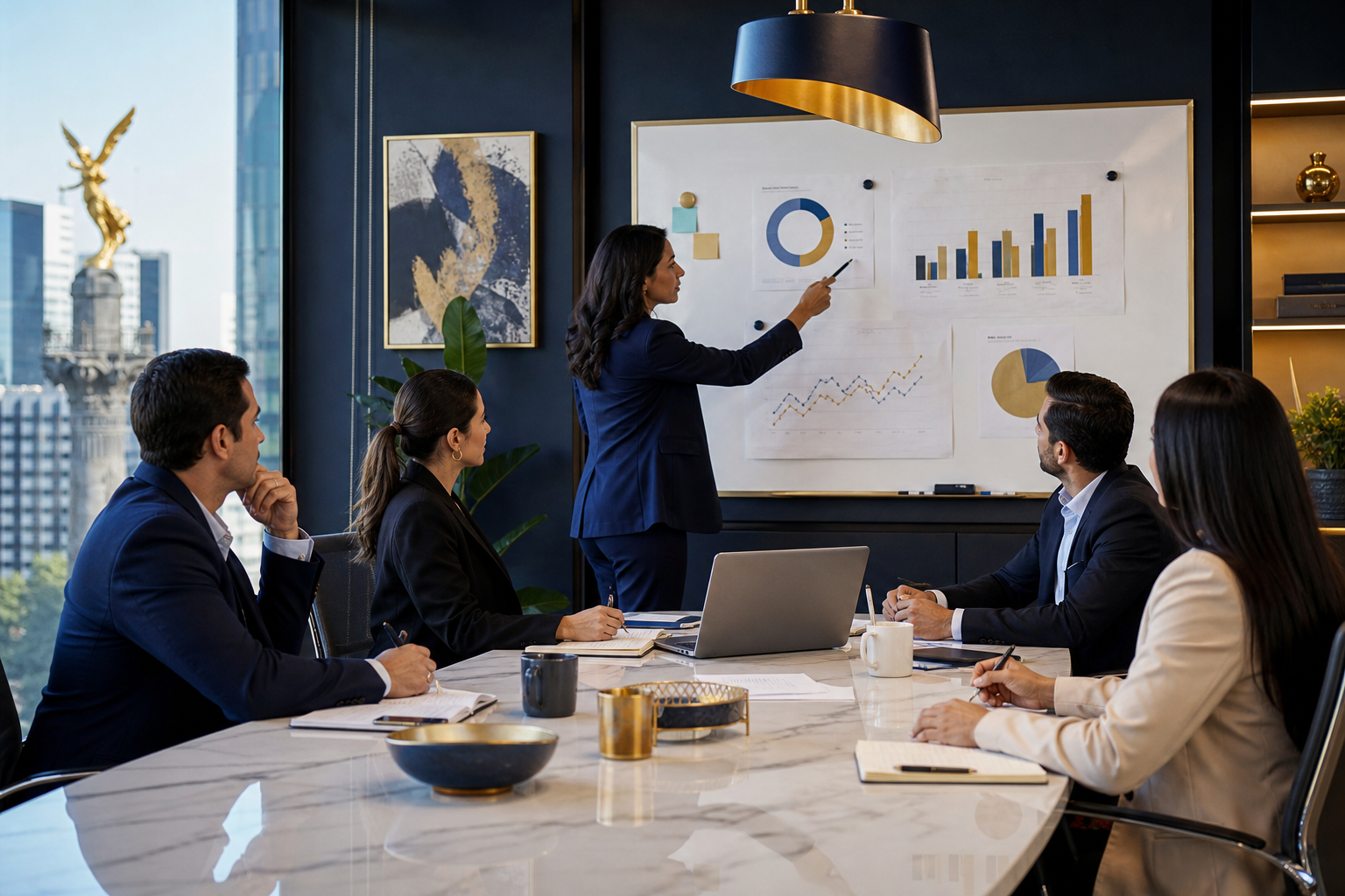 Directivos en sesión de planeación empresarial